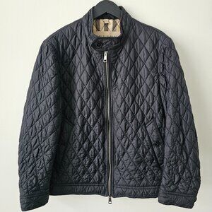BURBERRY Quilted Motorcycle Zip Jacket Black Size XL - See Description For Fit